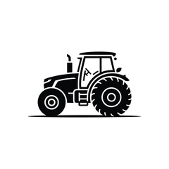 Obraz premium Black and white of a vintage tractor with large rear wheels farm equipment agricultural machinery