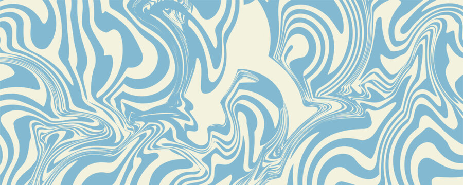 Groovy hippie 70s backgrounds. Waves, swirl, twirl pattern