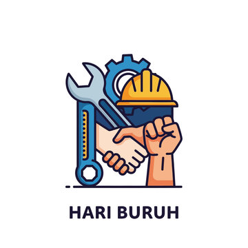 Modern Profile Hari Buruh Element