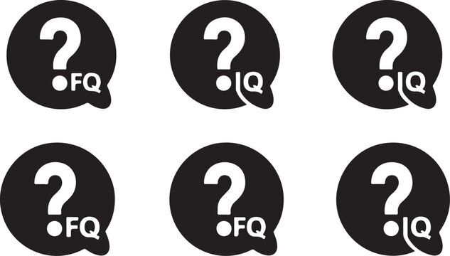 Question Marks and Speech Bubbles Icon Set