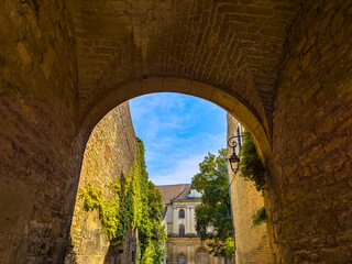 Fototapeta premium Street view of downtown Dole, France