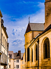Fototapeta premium Street view of Dole in France