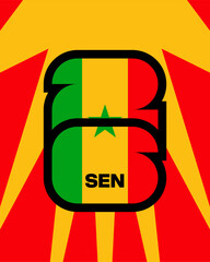 Senegal Football Team Representing Nation in 2026 Tournament Qualification Group Stage with Dynamic Competitive Spirit. © lunarts_studio