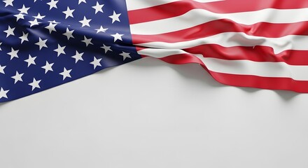 Obraz premium Honoring heroes a patriotic memorial day image of the american flag waving with respect and remembrance