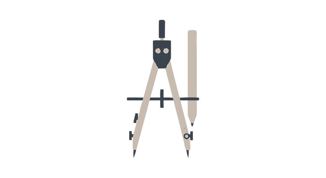 Drawing compass with pencil and needle.