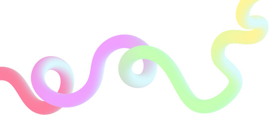Obraz premium Abstract ribbon wave line design, smooth flowing curves, vibrant gradient stripes, modern creative vector background.