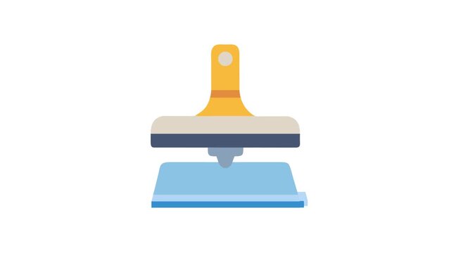 Minimalist Illustration of a Putty Knife for Home Improvement