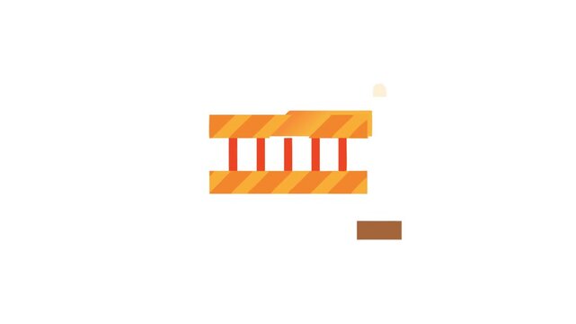 Vector barrier flat icon on dark background illustration