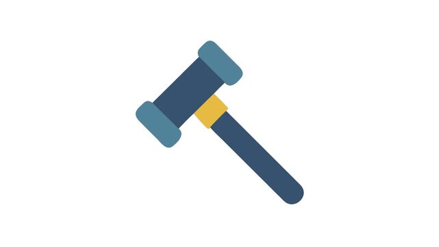 Blue gavel on White Background auction law and order