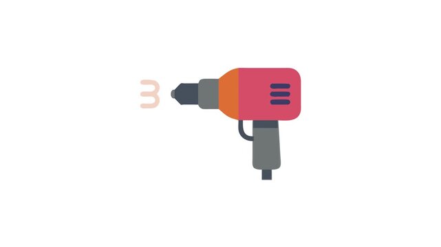 Cordless drill illustration with number three beside the drill