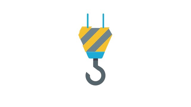 Illustration of a Crane Hook on a White Background