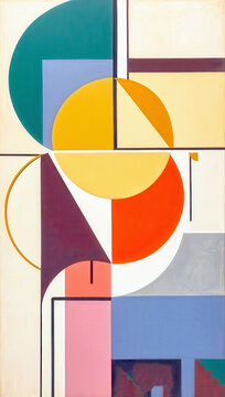 Retro abstract in muted hues