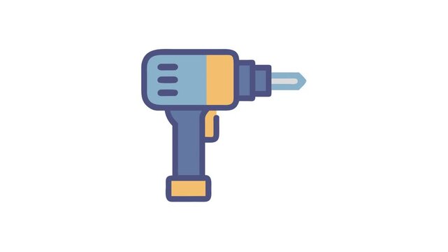 Stylized vector graphic of a hand drill, isolated on White