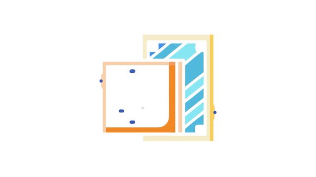 Abstract graphic illustration of two square or rectangular shapes