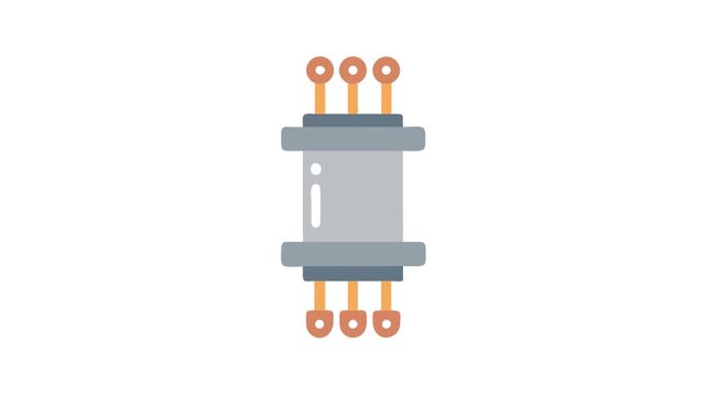 Stylized electronic component vector on White Background for design