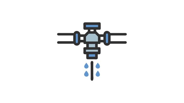Leaking pipe illustration depicting water wastage problem concept