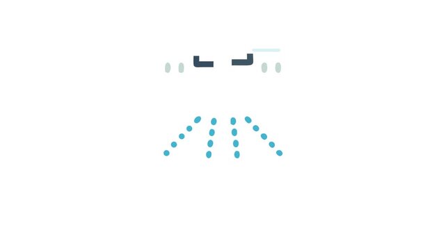 Agricultural drone irrigating crops in an automated farming system