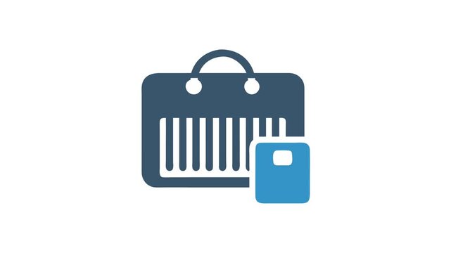 Two shopping bags icon on a White Background