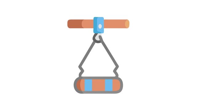 Flat icon illustration of a weightlifting assist tool