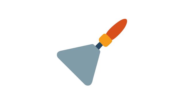 Illustration of a plastering trowel against a White Background