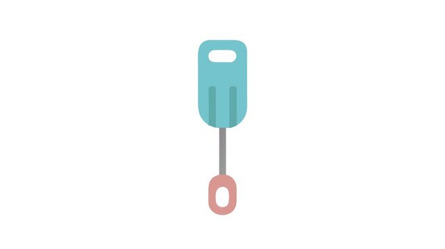 Stylized kitchen whisk illustration in flat design concept art