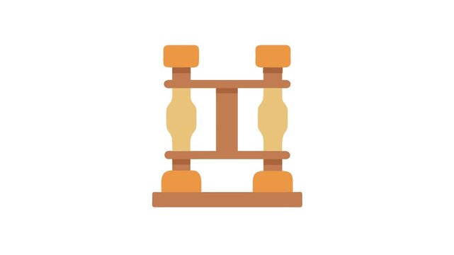 Flat vector illustration of a simple cat tree design