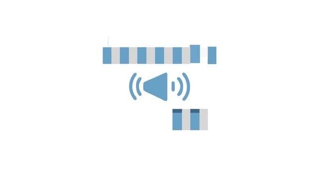 Speaker icon displayed on vintage movie film roll frame