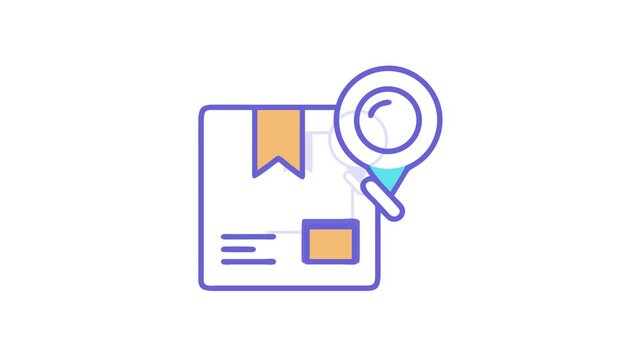 Package tracking delivery icon logistics stock vector illustration