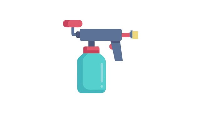 Colorful flat vector spray bottle for cleaning and gardening