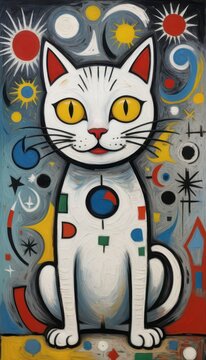 White cat illustration