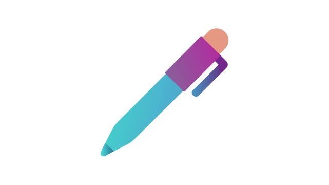Stylish pen graphic isolated on White Background illustration