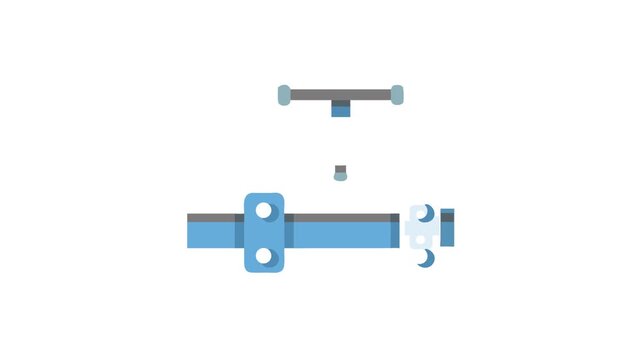 Stylized illustration of clamp tool isolated on White backdrop