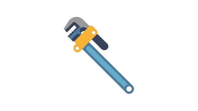 Pipe wrench vector illustration on solid White Background tool