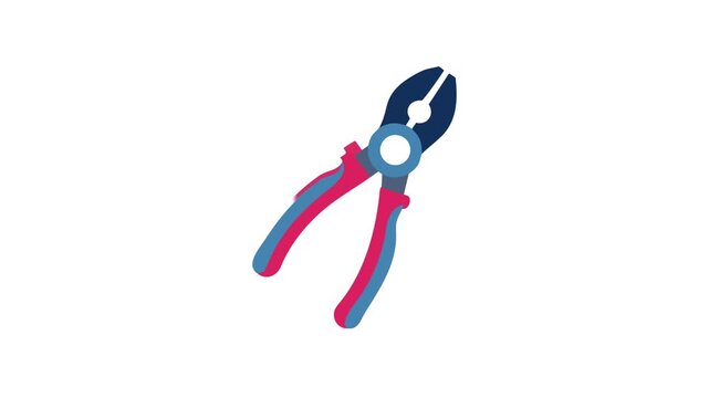 Pliers tool illustration on a White Background design element