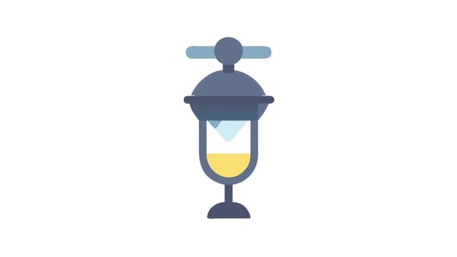 Flat vector style manual citrus juicer on White Background