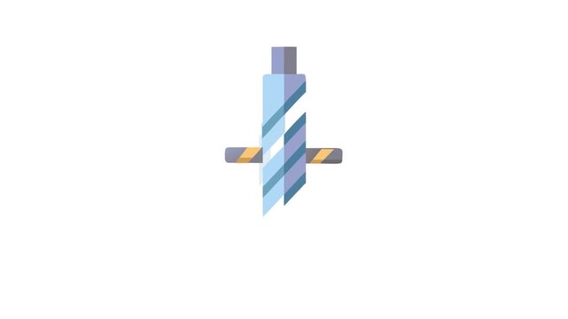 Stylized vector illustration of a linear motion actuator system