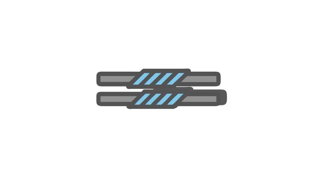 Abstract parallel bars with diagonal lines on White Background