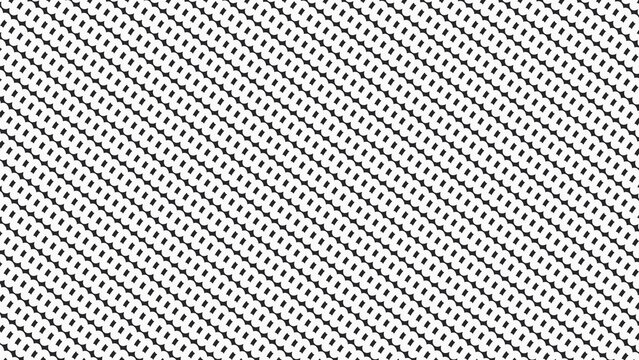 Diagonal black and white dotted pattern on white background