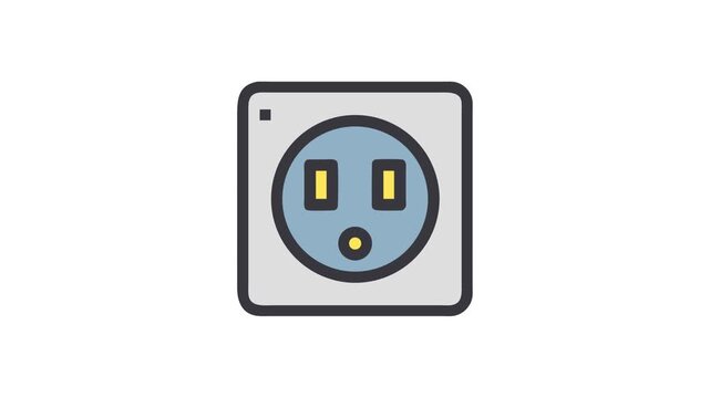 Isolated vector graphic of an electrical outlet or socket