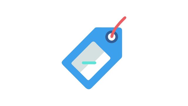 Isolated price tag with label on White Background illustration