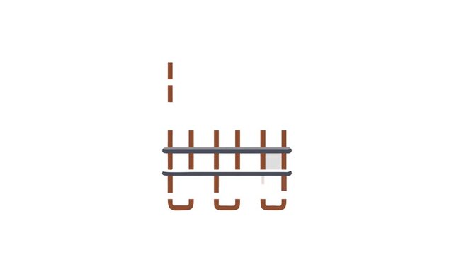 Abstract metallic grill structure against a White Background illustration