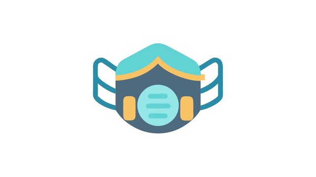 Respirator mask vector illustration emphasizing safety and protection
