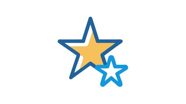 Two star graphic icon with primary and accent colors