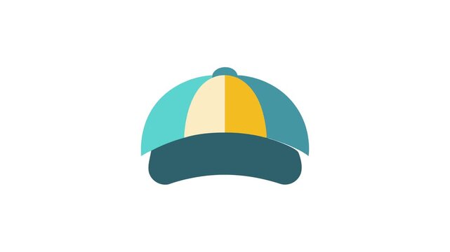 Graphic flat design of a baseball cap illustration