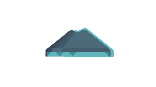 Abstract mountain range in shades of blue illustration