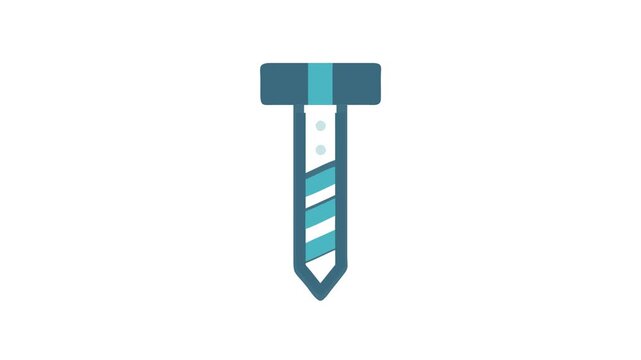 Stylized teal screw symbol for construction or DIY projects