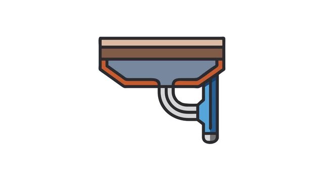 Isometric Illustration of an External Security Camera on White Backdrop
