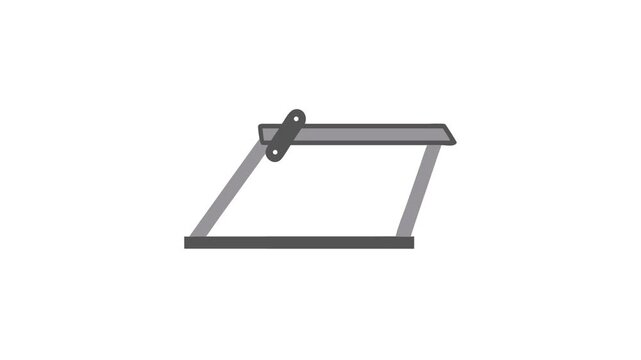 Abstract gray parallelogram structure on White Background illustration
