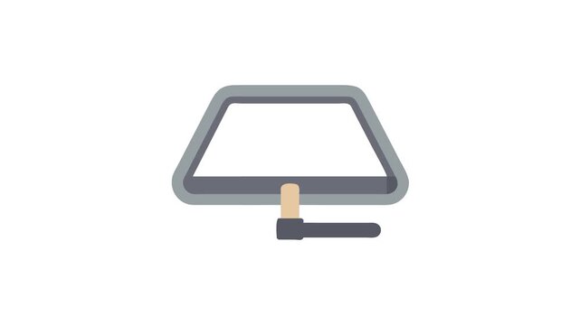 Isolated c-clamp illustration on White Background, gray design
