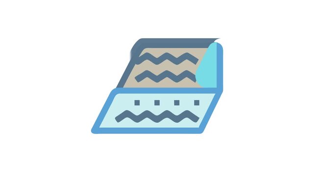 Blue design catalog with patterned page examples illustration